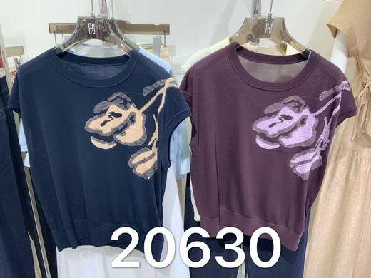 女装26春夏新品圆领天丝闪珠飞袖衫2290-20630 商品图0