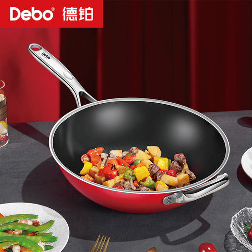 Debo德铂-喜马拉雅陶钢珐琅系列奶锅 汤锅 炒锅 高颜珐琅 0氟0涂层（配锅盖） 商品图3
