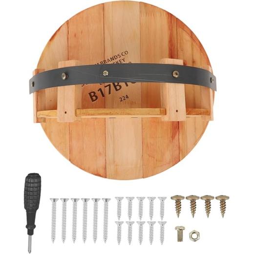 美国亚马逊热卖挂墙式现代木制酒水酒瓶展示台置物架 适合酒吧、家庭和餐厅使用 商品图7