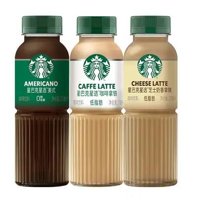 【特价7.5元/瓶】星巴克星选美式/拿铁/芝士奶香拿铁咖啡270ml 商品图0