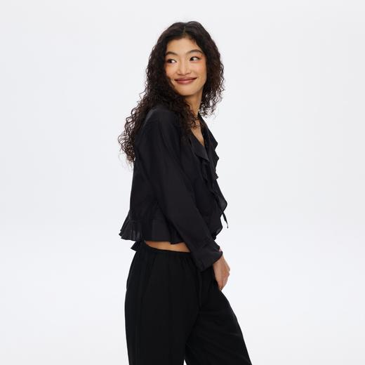 Oneup荷叶边系带衬衫 商品图3