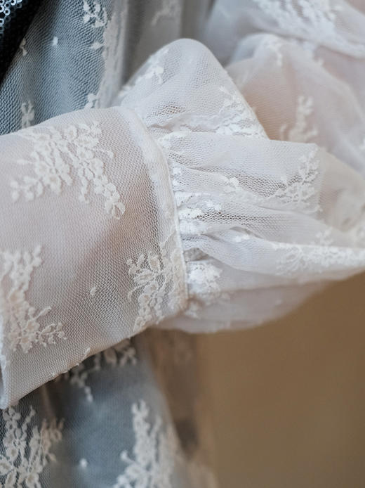 廷前观棠 | 溢星白色蕾丝衬衫 商品图2