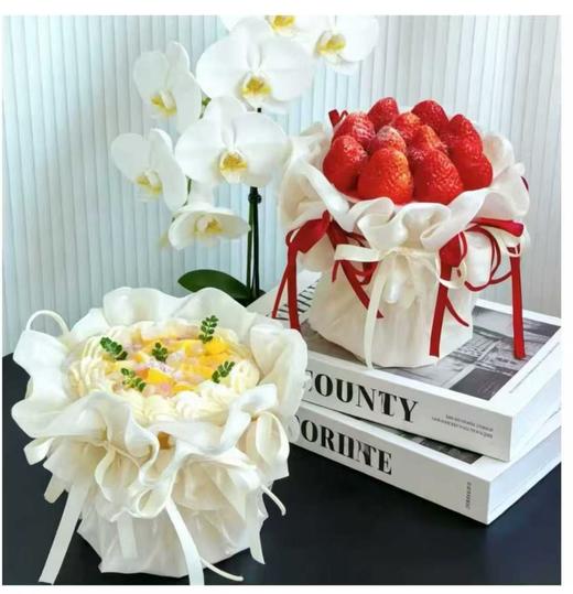 花束手捧蛋糕-草莓款 商品图0