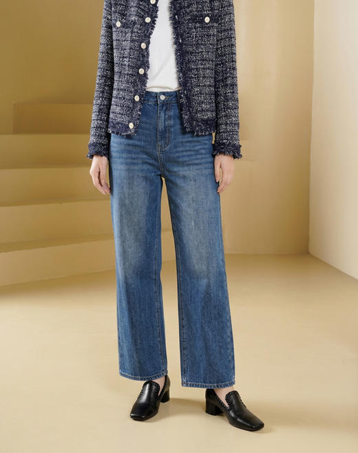 Westory2026年方头牛皮中跟四季乐福鞋通勤休闲百搭深口单鞋W26AM51091 商品图5