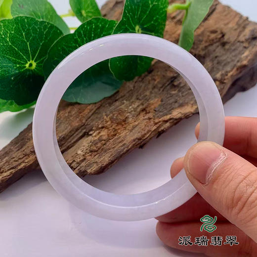 派瑞翡翠 翡翠手镯 糯种 紫色 商品图3