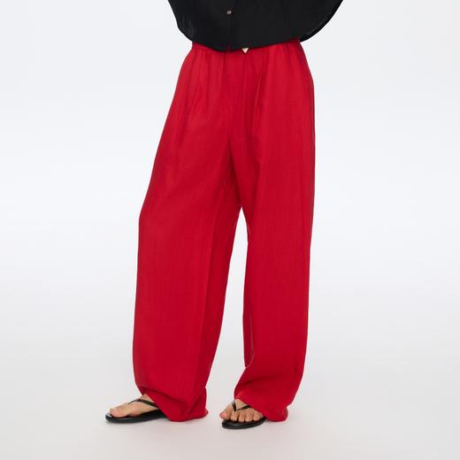 Oneup天丝亚麻抽绳长裤 商品图3