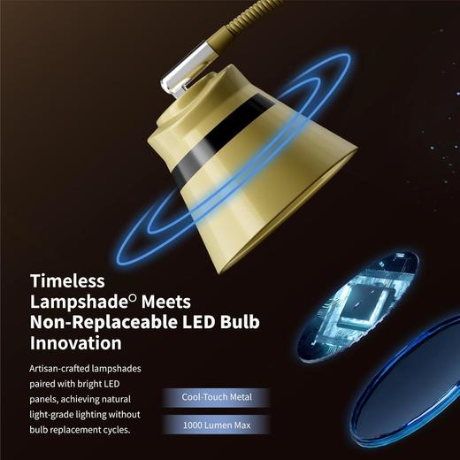 美国 AXX 金属台灯 24 英寸 含 LED 灯泡 高亮度1000 流明10 级调光 3 种色温模式 商品图7