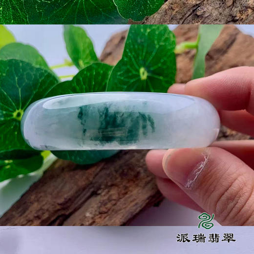 派瑞翡翠 翡翠手镯 糯种  飘花 商品图2