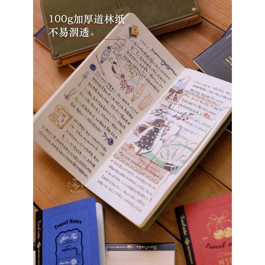 本子事多TN复古替芯手账本便携旅行本印花内芯护照空白手帐笔记本 商品图4