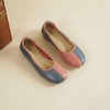 【牛皮革】西村名物2026年春季新款舒适平底拼色一脚蹬浅口单鞋妈妈鞋X26AE16961 商品缩略图1