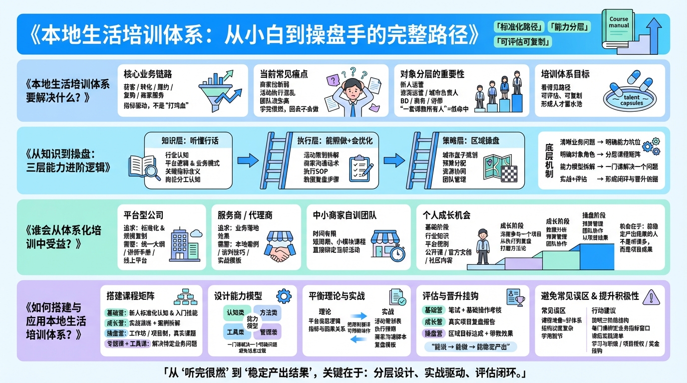 一、本地生活课程培训体系要解决什么问题？