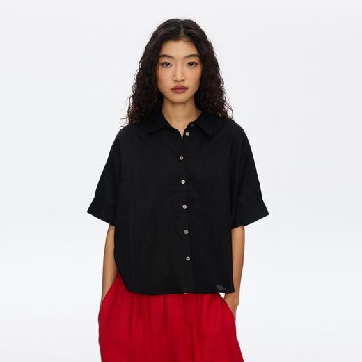 Oneup天丝亚麻短袖衬衫 商品图4