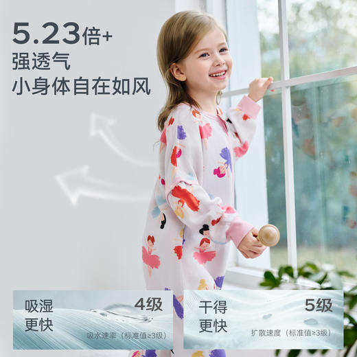 【2026春夏新品】ibaby×outlast太空科技恒温 防出汗抑菌四层纱布分腿睡袋【建议室温24-28℃】 商品图3