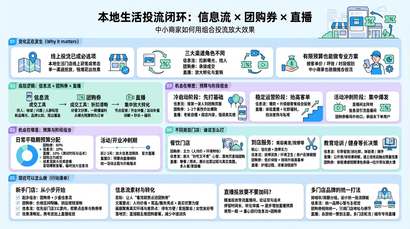 信息流、团购券、直播各负责什么？