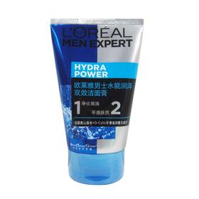 欧莱雅男士水能润泽双效洁面膏100ml