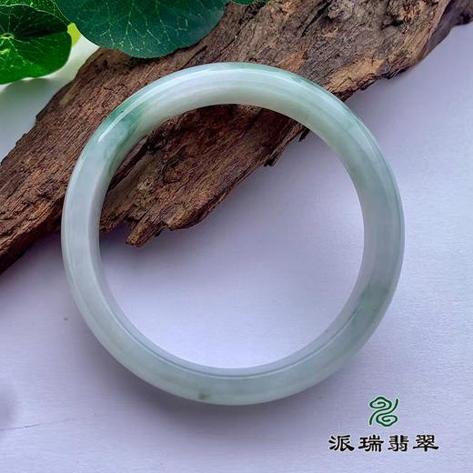 派瑞翡翠 翡翠手镯 糯种 绿色 飘花 商品图1