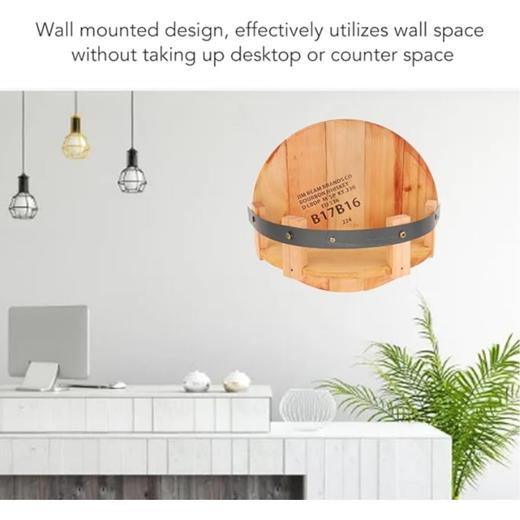 美国亚马逊热卖挂墙式现代木制酒水酒瓶展示台置物架 适合酒吧、家庭和餐厅使用 商品图3