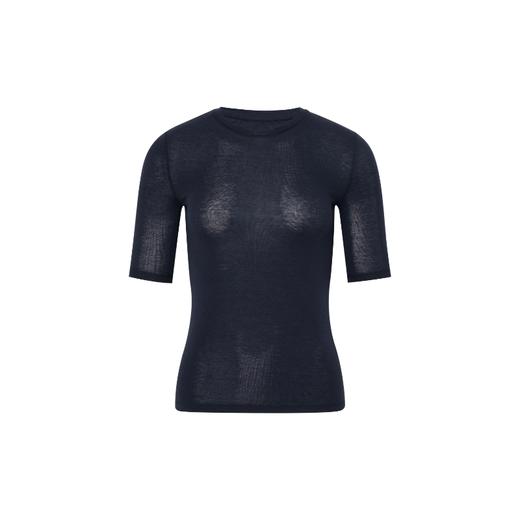 Oneup羊毛中袖圆领修身T恤 商品图5