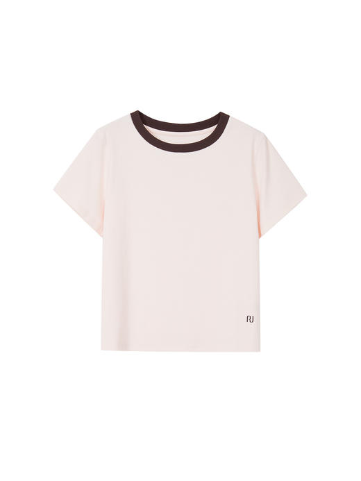 撞色刺绣基础T恤 商品图5