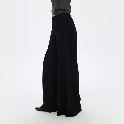 Oneup无腰头羊毛大阔腿西裤 商品图3