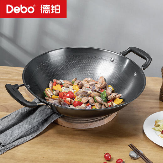 Debo德铂-法兰西炒锅 精铁0涂层（配锅盖） 商品图2