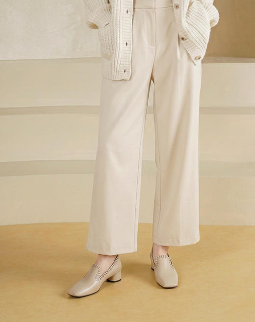 Westory2026年方头牛皮中跟四季乐福鞋通勤休闲百搭深口单鞋W26AM51091 商品图7