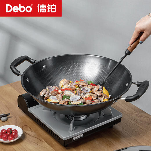 Debo德铂-法兰西炒锅 精铁0涂层（配锅盖） 商品图3