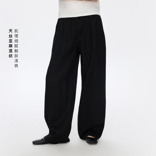 Oneup天丝亚麻抽绳长裤 商品图2