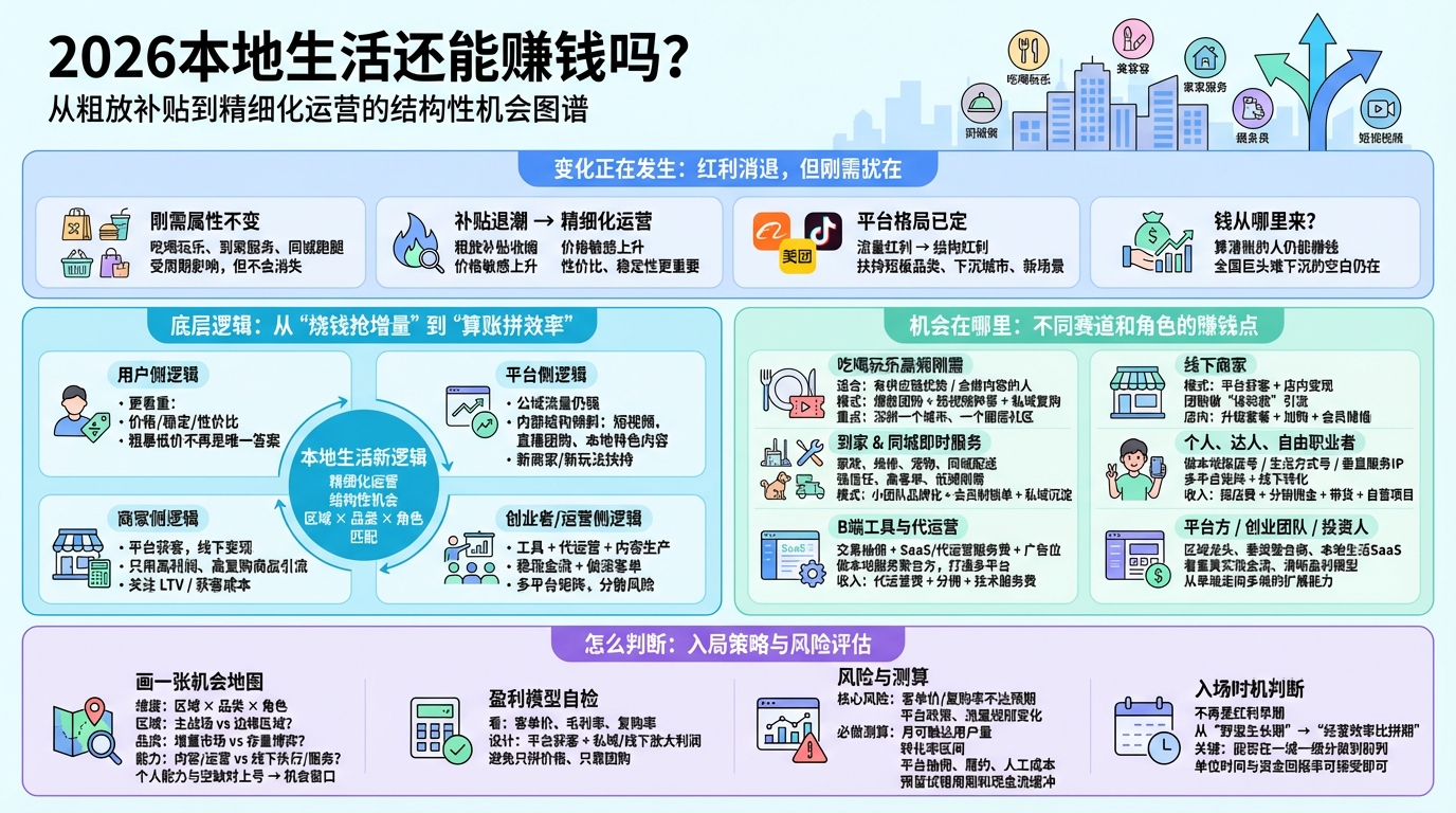 2026年前后本地生活还有多少赚钱空间？