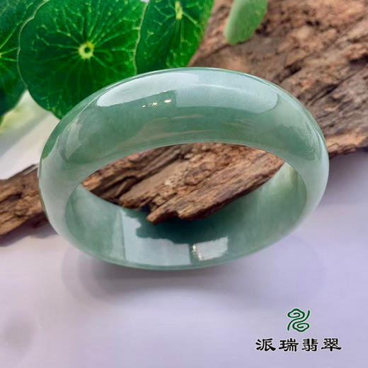 派瑞翡翠 翡翠手镯 油青 绿色 商品图0