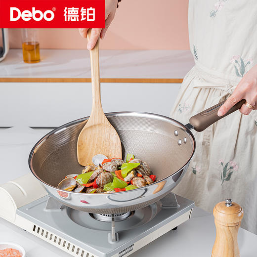 Debo德铂-德宁格拉齐奥乔治炒锅 健康有钛防粘耐磨（配玻璃锅盖） 商品图5