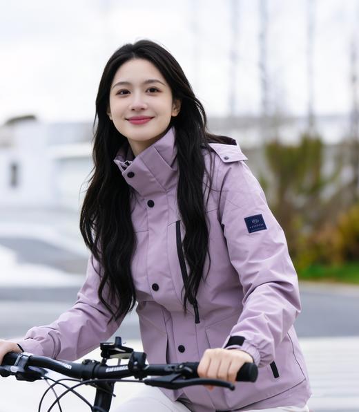 现货秒发 臣禾	【莫奈紫外套】小个子连帽休闲冲锋衣	JZ251010475 商品图0