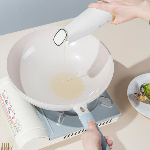 Debo德铂-埃菲尔炒锅 天然有“钛”不粘（配玻璃锅盖、硅胶铲） 商品图10