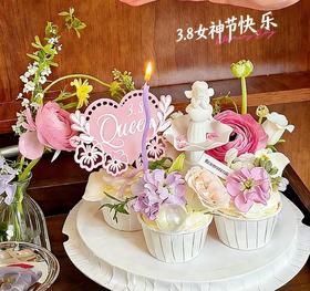 3.8-女神节鲜花纸杯蛋糕
