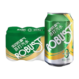 乐百氏（robust）霸气苏打水  原味绿罐330ml*6罐