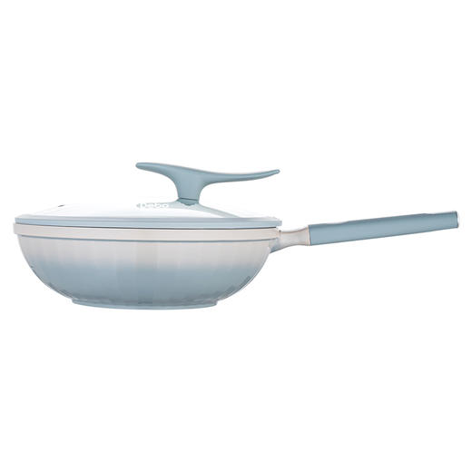 Debo德铂-埃菲尔炒锅 天然有“钛”不粘（配玻璃锅盖、硅胶铲） 商品图12