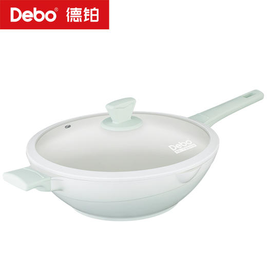 Debo德铂-罗莎妮奶锅 费利昂煎炒锅 卡姆洛炒锅 陶瓷0氟涂层 净享丝滑钛不粘（配玻璃锅盖） 商品图8