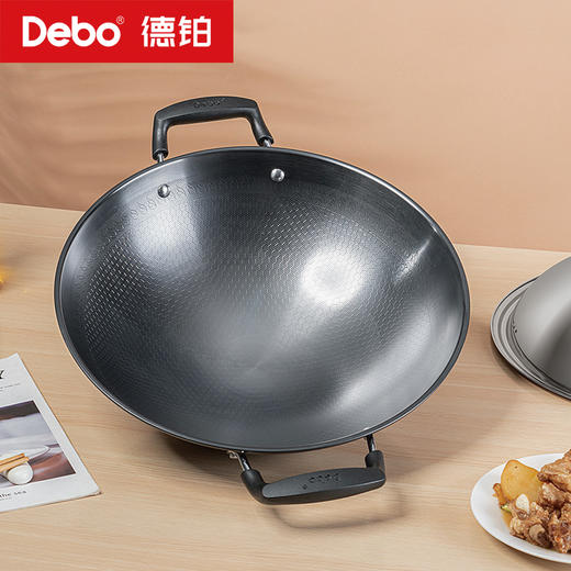 Debo德铂-法兰西炒锅 精铁0涂层（配锅盖） 商品图0