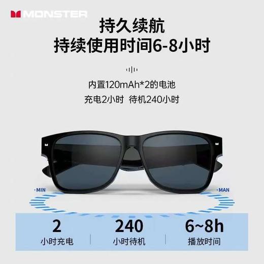 美国Monster（魔声）S01 高端智能眼镜 开放式蓝牙音乐户外休闲墨镜 商品图5