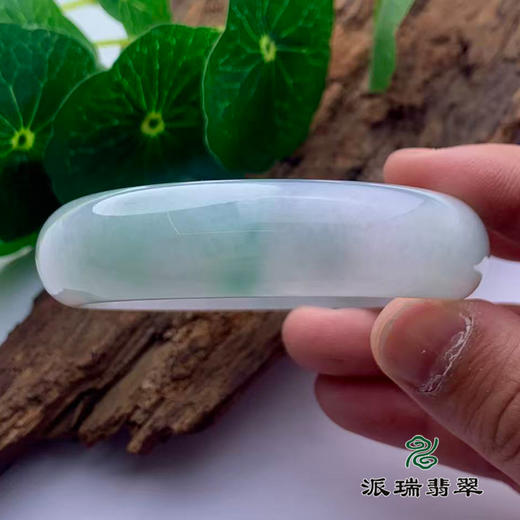 派瑞翡翠 翡翠手镯 糯种 绿色 飘花 商品图2