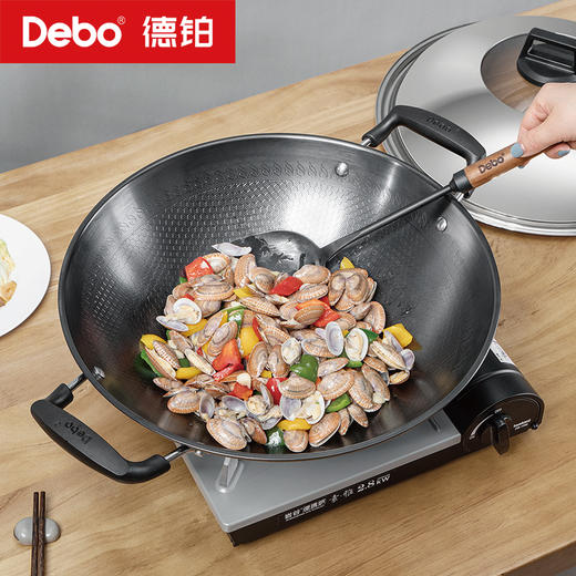 Debo德铂-法兰西炒锅 精铁0涂层（配锅盖） 商品图4