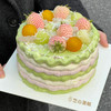 【油画玫珑】蜜瓜淡雪草莓奶油生日蛋糕 商品缩略图0