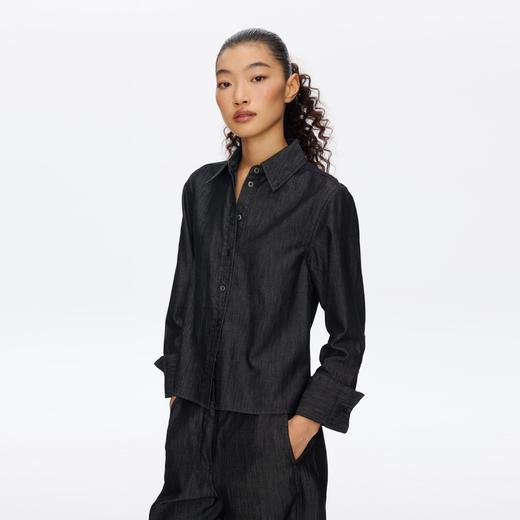 Oneup牛仔七分袖衬衫 商品图3