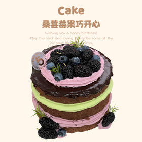 【店铺招牌】5英寸桑葚莓果巧开心·现定现做（法国铁塔淡奶油）