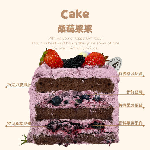 桑莓果果4英寸·两层夹心（直径10cm，免费送蜡烛帽子） 商品图1