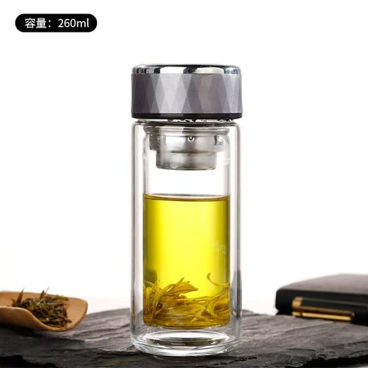 260ml高硼硅双层玻璃杯（颜色随机） 商品图2