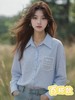 春季推荐2026→【自营】维纳真蒂2950清新条纹蕾丝口袋衬衫-喜出 商品缩略图0