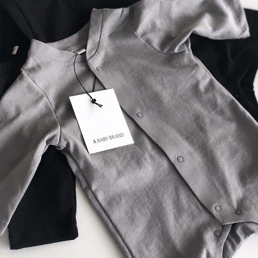 A basic brand 26ss新品 新生儿罗纹连体包屁衣胎帽围兜 商品图3