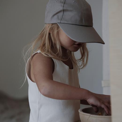 A basic brand 26ss新品 儿童罗纹背心短裤短袖T恤 商品图2