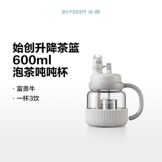 【专柜-北鼎】北鼎玻璃杯壶泡茶吨吨杯茶水分离杯水杯小鹅黄600ml 商品图6